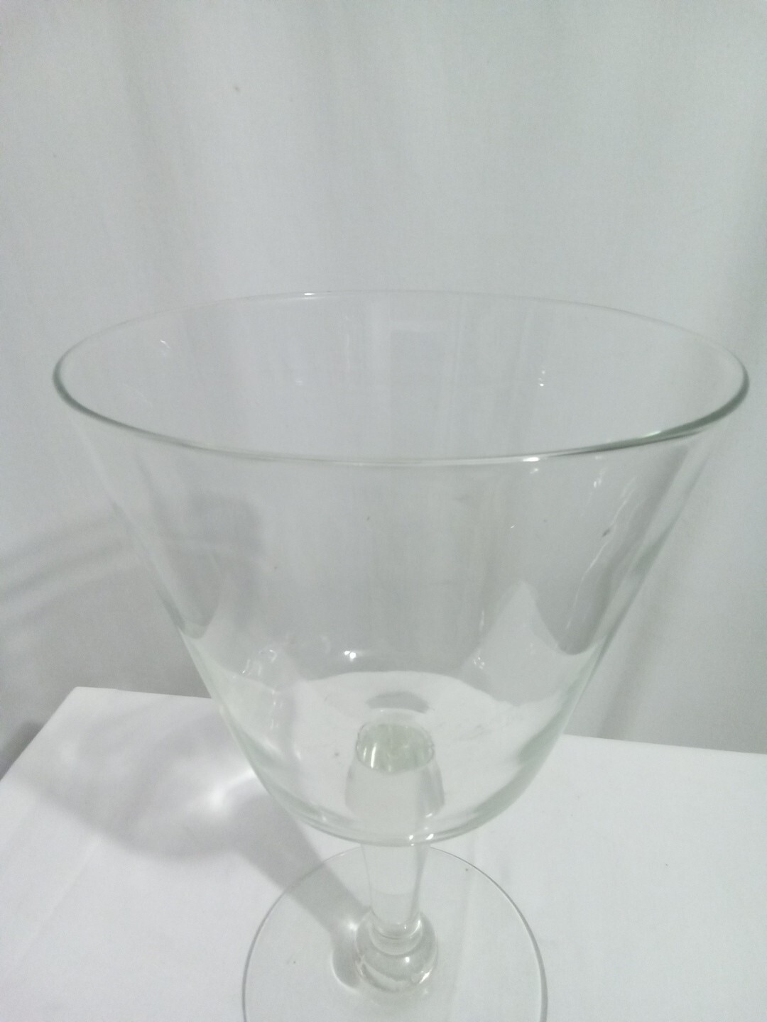 Vtg 13” Tall Clear Glass Large Brandy Snifter Fish Bowl Terrarium