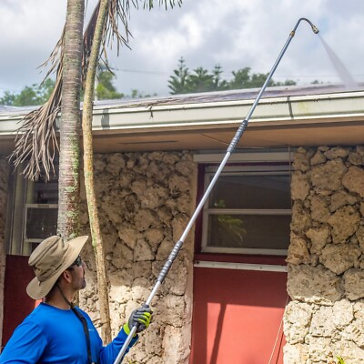 #ad #ad 9 Foot Universal Pressure Washer Sky Lance Gutters Siding Soffits Skylights RVs $188.97