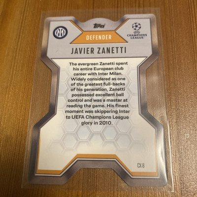 Match Attax Extra 24/25 Javier Zanetti Chrome Shield Legend Card