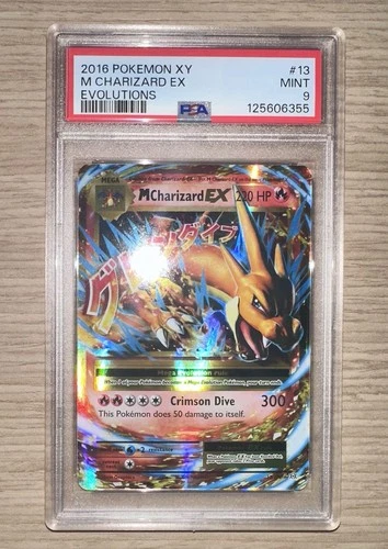 2016 POKEMON XY EVOLUTIONS #13 M CHARIZARD EX PSA 9