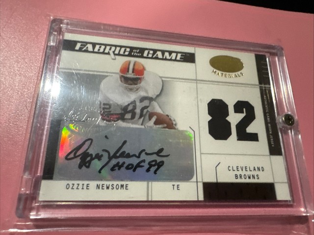 2003 Leaf Certified Ozzie Newsome Auto Gj Card Serial #60/82