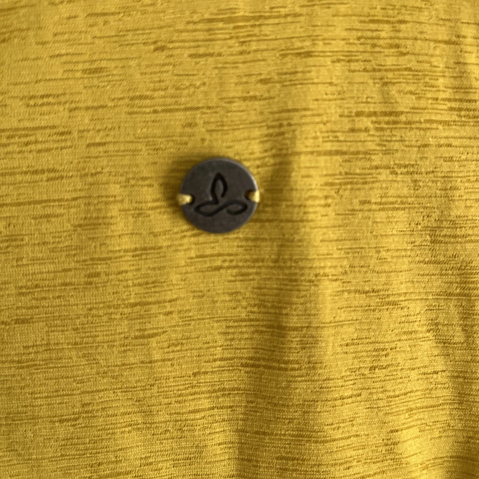 Camiseta sin mangas amarilla de entrenamiento prAna para mujer talla S muy transpirable Foto 4 de 4