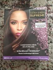 Ultra Sheen Supreme Conditioning Creme No Lye Relaxer with Ultra Brilliant...
