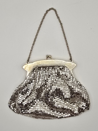 Antique Vintage Whiting & Davis Mesh Bags Lot Silver Chain Purse & Gold 1920s - Picture 5 of 16