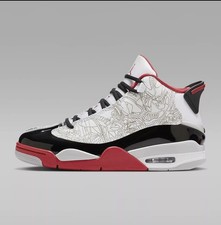 NIKE AIR JORDAN DUB ZERO SIZE UK 9 EUR 44 (311046 160) WHITE / TRUE RED / BLACK