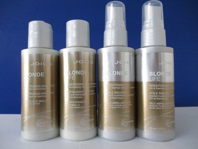 Joico Blonde Life Brightening Shampoo & Conditioner & Veil  1.7 oz (4 bottles)