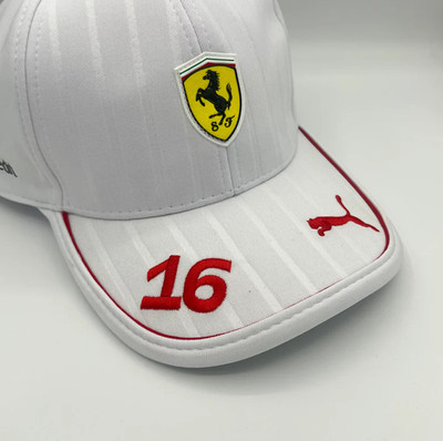 NEW PUMA Scuderia Ferrari F1 Team Charles Leclerc Cap 2026 White Adult Hat