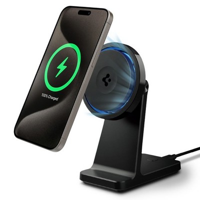 For iPhone | Spigen OneTap Pro MagFit Qi2 MagSafe Cooling Charging Stand 15W