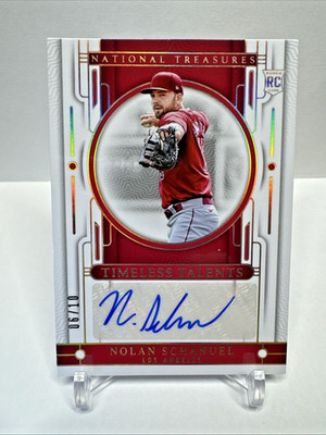 Nolan Schanuel 2024 National Treasures Timeless Talents RC Auto /10
