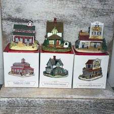 3 x Liberty Falls Kendell's Parsonage, Timberlane Lumber, Jeweler/Optical Shop