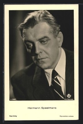 Ansichtskarte Schauspieler Hermann Speelmans, im Anzug abgelichtet 