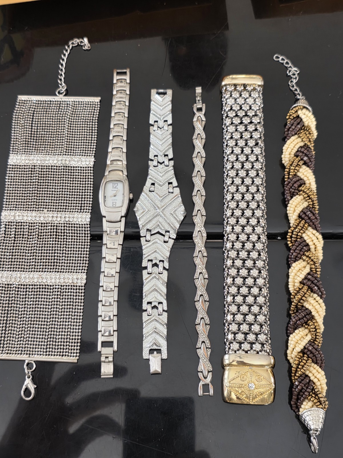 Terner Watch & Assorted Adjustable Bangle Chain B… - image 7