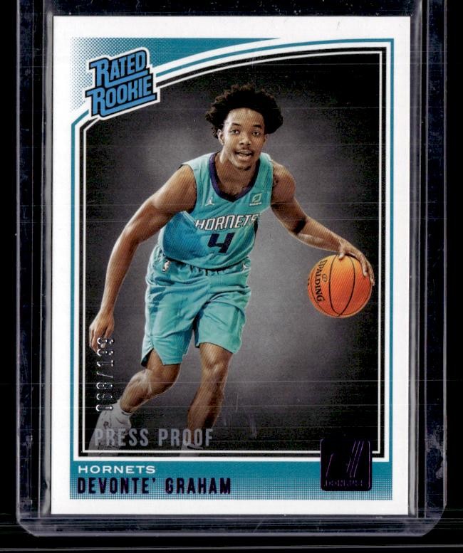 2018-19 Donruss #189 Devonte' Graham Press Proof Purple SN,RC