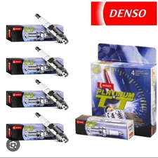 Set of 4 Pack Denso 4504 Spark Plugs Twin Tip Platinum TT OEM# PK20TT