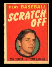 1970 TOPPS PLAY BASEBALL SCRATCH OFF Tom Seaver HOF EX+ UNSCRATCHED N Y Mets