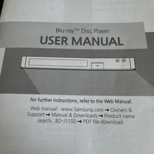 Samsung BD-J5100 Blu-ray Player w/ Remote & HDMI Cable Tested Works Bonus 5 DVDs