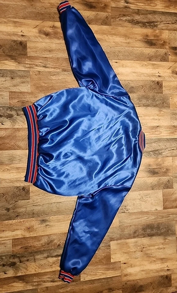 Chaqueta de bombardero vintage New York Giants Swingster EE. UU. satinada años 80 para hombre XL ¡¡Rara!!! Foto 3 de 4