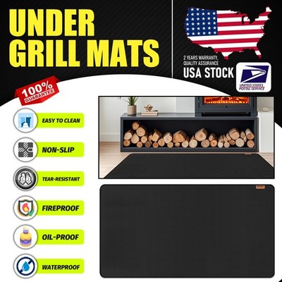 Hearth Rugs Fireproof Mats Fire Pit Mat For Wood Stove Fireplace Fire 48''x90''