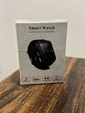 Smart Watch Black Hands Free Music Player Micro USB Bluetooth Notifications Open