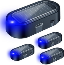 Car Solar Power Simulated Dummy Alarm, Anti-Theft LED Flashing Security Light Fa