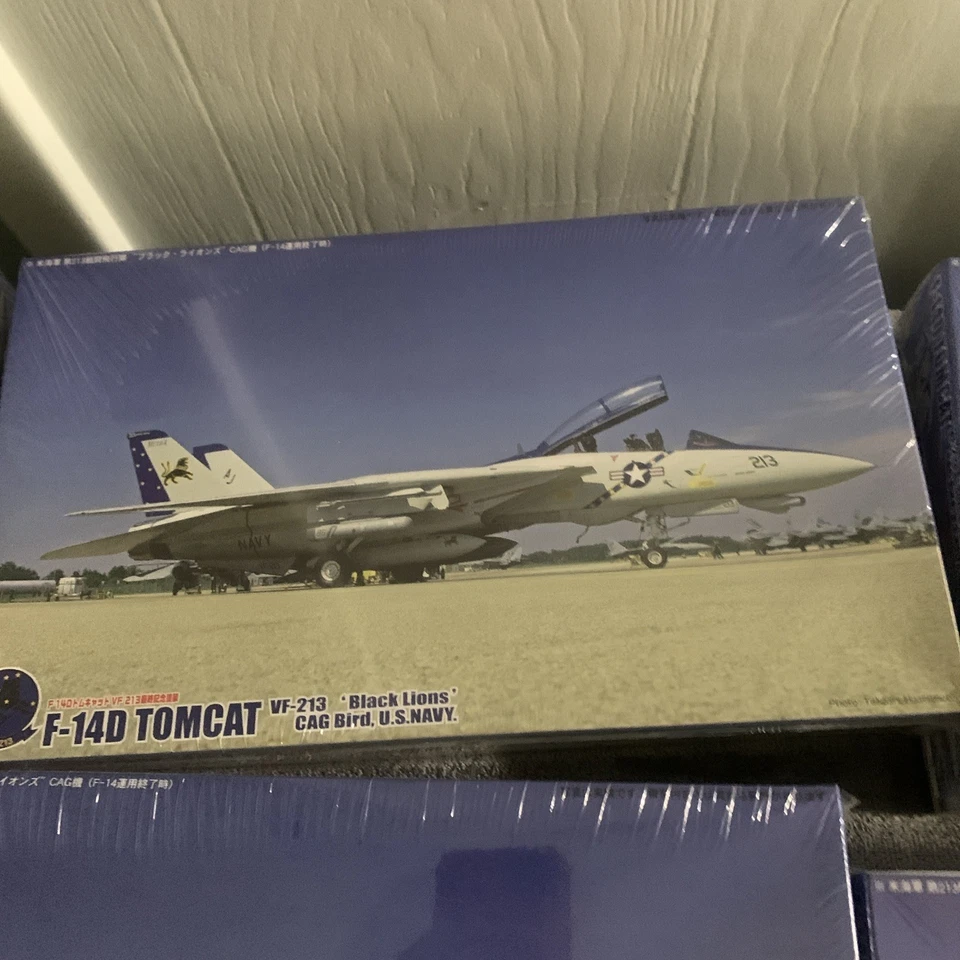 工厂密封藤米 F-14D Tomcat VF-213 黑狮 CAG 鸟模型套件 — 第 3/4 张图片