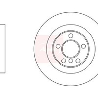 Mini Paceman R61 2012-2016 Bremsscheibe Hinten (Einzeln) DSK3158