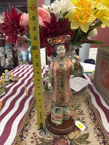 Estatuilla Dama Noble Dinastía Qing De Colección.