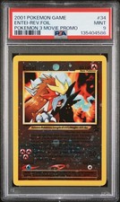 2001 ENTEI REVERSE FOIL #34 Black Star Movie Promo Pokemon PSA 9
