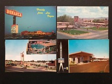  4 Las Vegas Strip Motel postcards all posted 