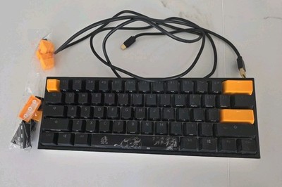 Ducky One 2 Mini Orange Black Compact Gaming Keyboard (60% Layout) 