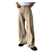Mens Suit Pants Casual Slim Pants Workout Business Office Long Dress Trousers
