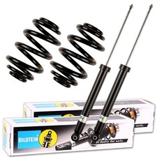 2x BILSTEIN B4 STOßDÄMPFER + B3 FEDERN HINTEN passend für BMW 3er E46 Limo Coupe