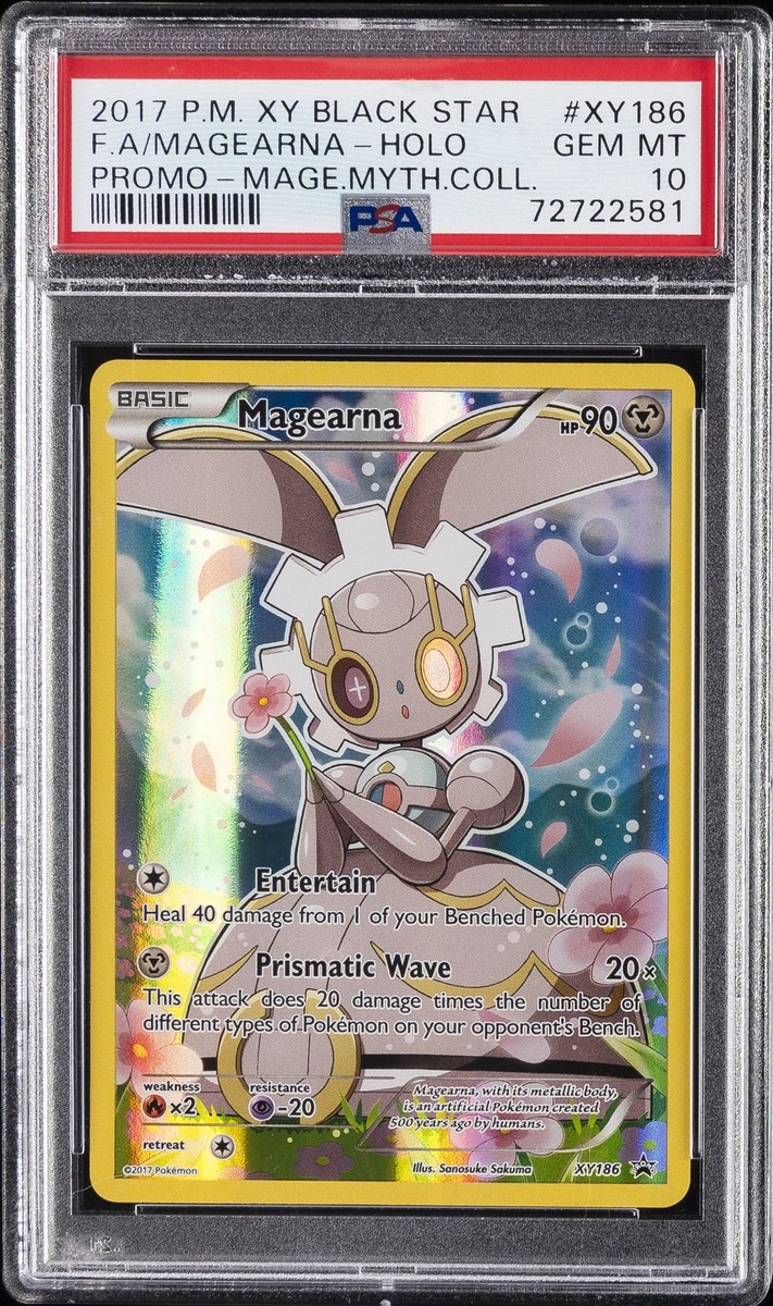 2017 POKEMON XY BLACK STAR PROMO #XY186 FULL ART/MAGEARNA PSA 10