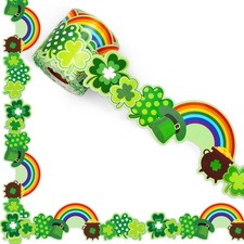 65.6 Ft St. Patrick's Day Bulletin Board Borders Green Shamrock Clover Rainbow