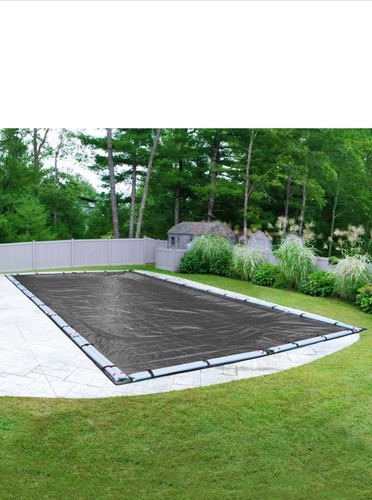Pool Mate 401632R Winter Pool Cover, Heavy-Duty Silver/Black In Ground. 16 X 32 - Picture 2 of 3