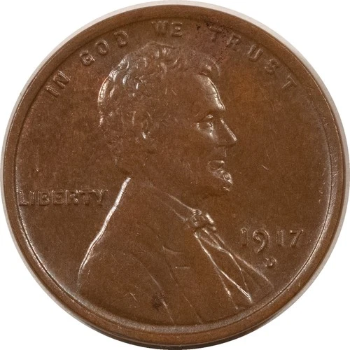 1917-D LINCOLN CENT - UNCIRCULATED! BROWN & ATTRACTIVE!