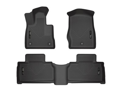 Husky WeatherBeater Frt/2nd Row Mats 3p Fits 2020-2026 Ford Explorer Black