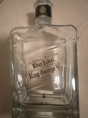 Johnnie Walker Blue Label King George V Edition Scotch Decanter Empty-No Stopper