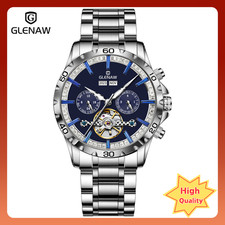 GLENAW automatic machinery stainless steel men's watch business leisure fashion