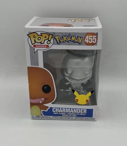 Pokemon Charmander Funko Pop Silver Metallic Vinyl Figure Special Edition 455