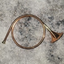 Vintage 70s Brass Copper French Horn 9" Christmas Holiday Decor