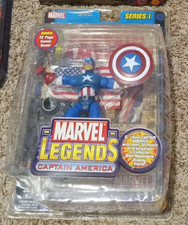 ToyBiz Marvel Legends Captain America 2002 Series 1 6  Vintage Action Figure New