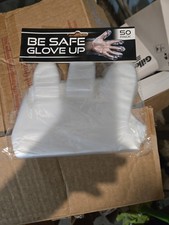 1000 Count - Clear PE Poly Food Service Gloves Plastic Latex Free Powder Free