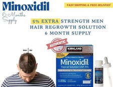 KIRKLAND Minoxidil 5 Extra Strength Men Hair Regrowth Solution 6 Month Supply