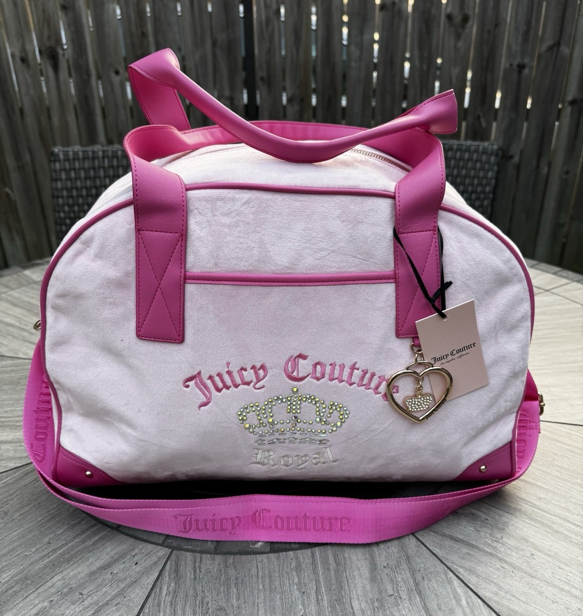 Juicy Couture ピンク ハンドバッグ New Juicy Couture Lovers Club Pink Diamond Satchel Crossbody