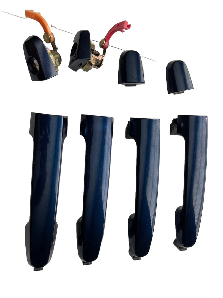 01-07 Toyota Highlander passageiro lateral exterior maçaneta 4 portas fabricante de equipamento original azul escuro - Imagem 3 de 4