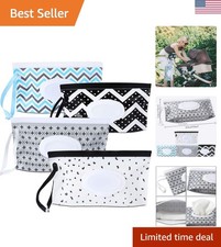 4 Pack Baby Wipe Dispenser, Portable Refillable Wipe Holder, Baby Wipes Conta...