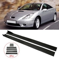 For Toyota Celica Glossy Black Side Skirts Spoiler Lip Splitter Rocker Panels