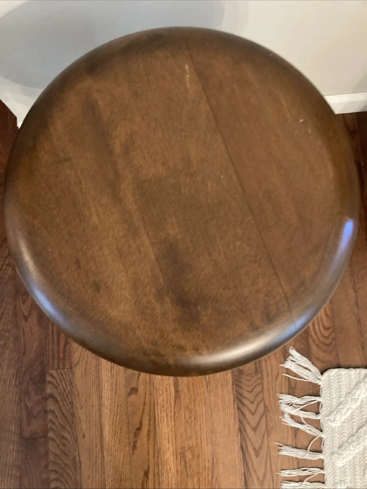 Gran taburete de piano de madera victoriano antiguo de roble con bolas de vidrio y patas de garra Foto 3 de 4