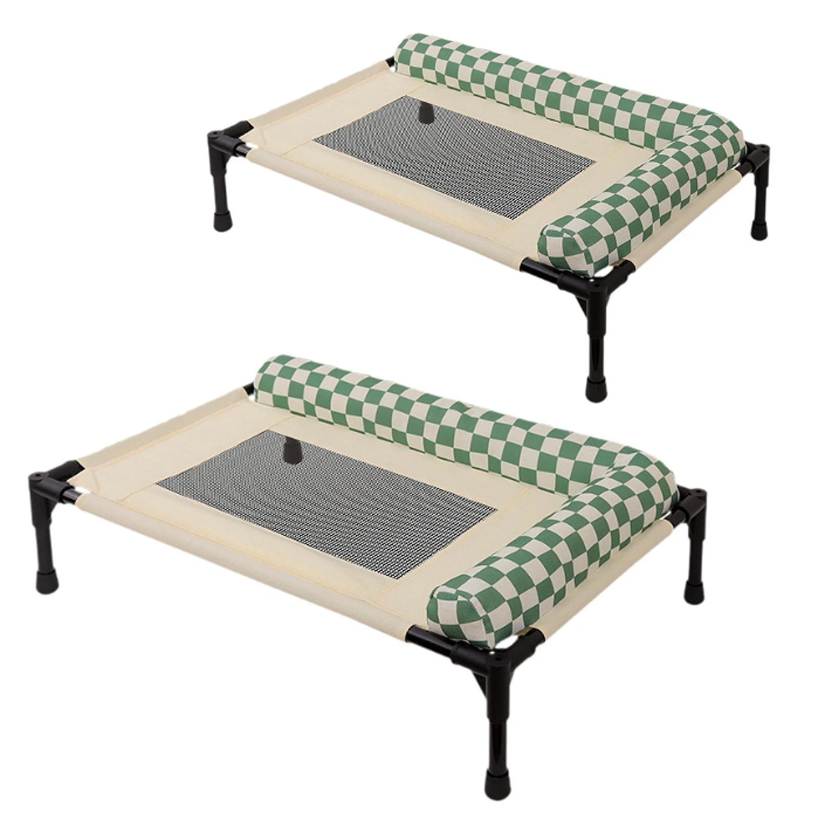Elevated Pet Bed Cat Dog Bed Indoor Outdoor, with Breathable Mesh, with Pillow